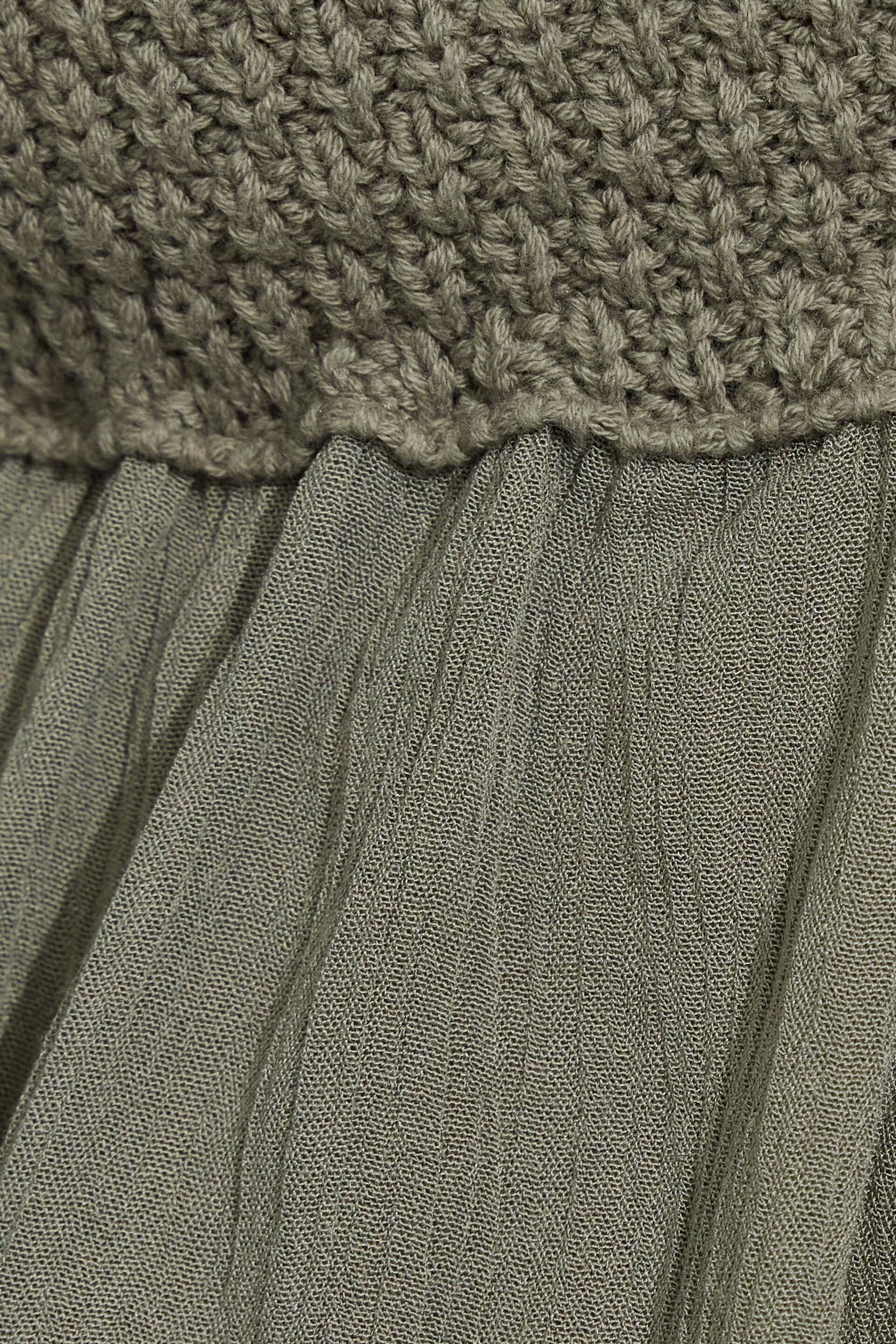 Plunge Ruched Mesh Top Product Image