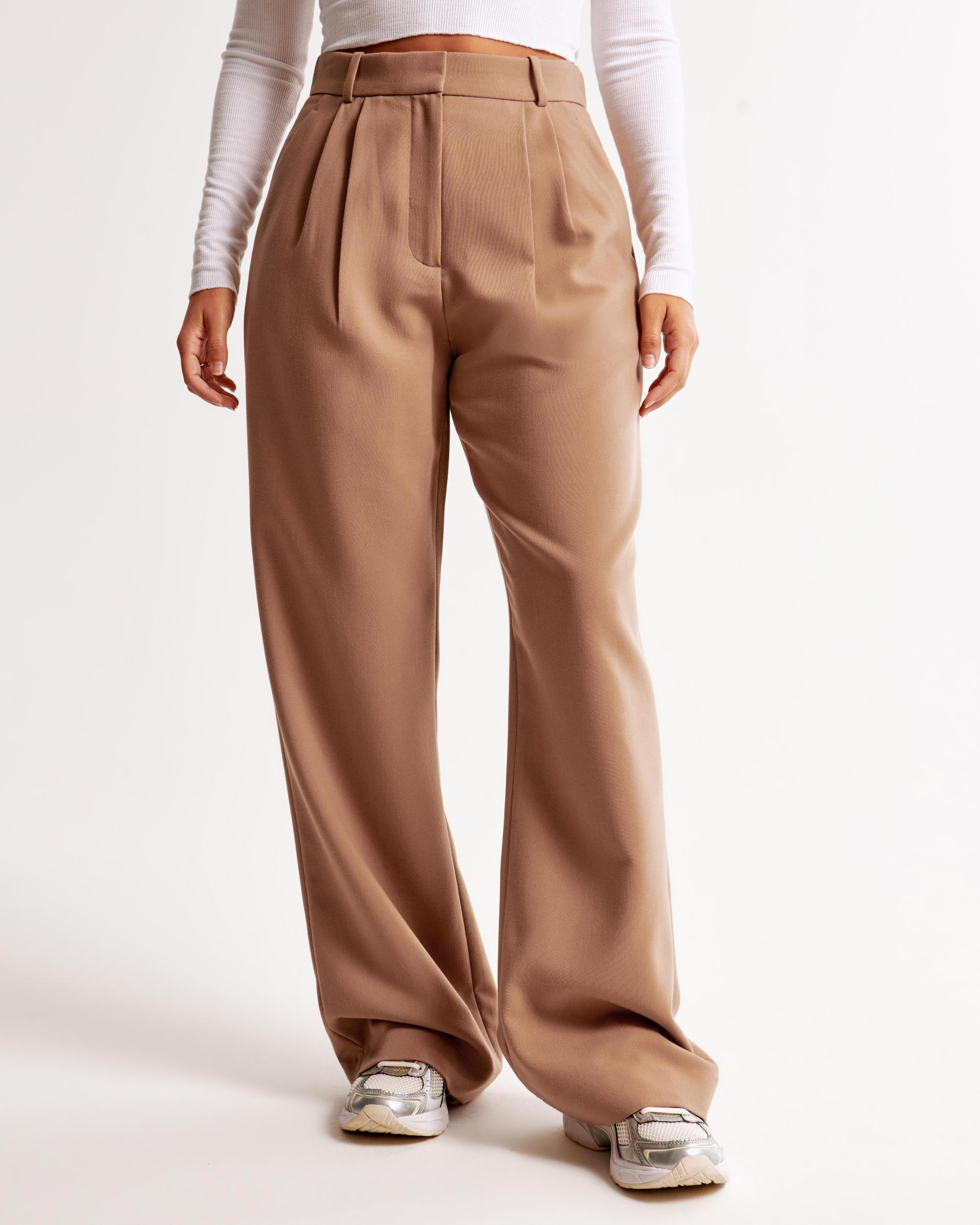 Curve Love A&F Sloane Tailored Wide Leg Pant Product Image