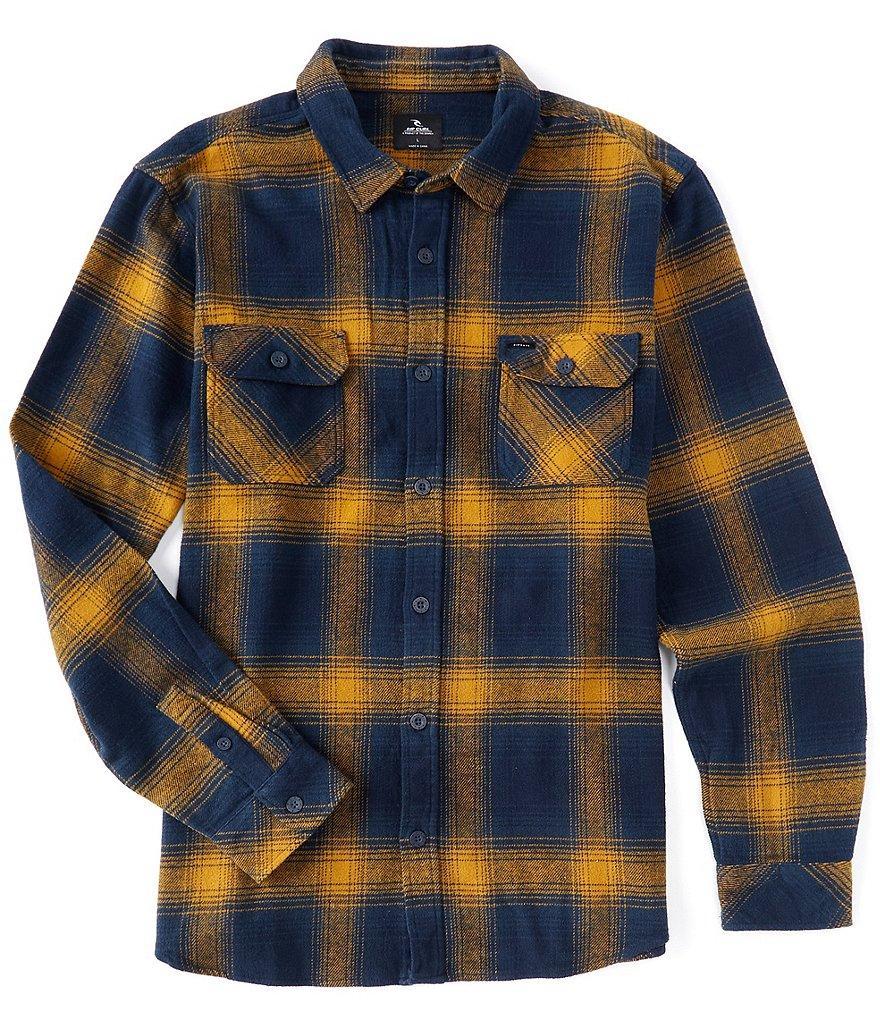 Rip Curl Count Plaid Long Sleeve Flannel Shirt Product Image