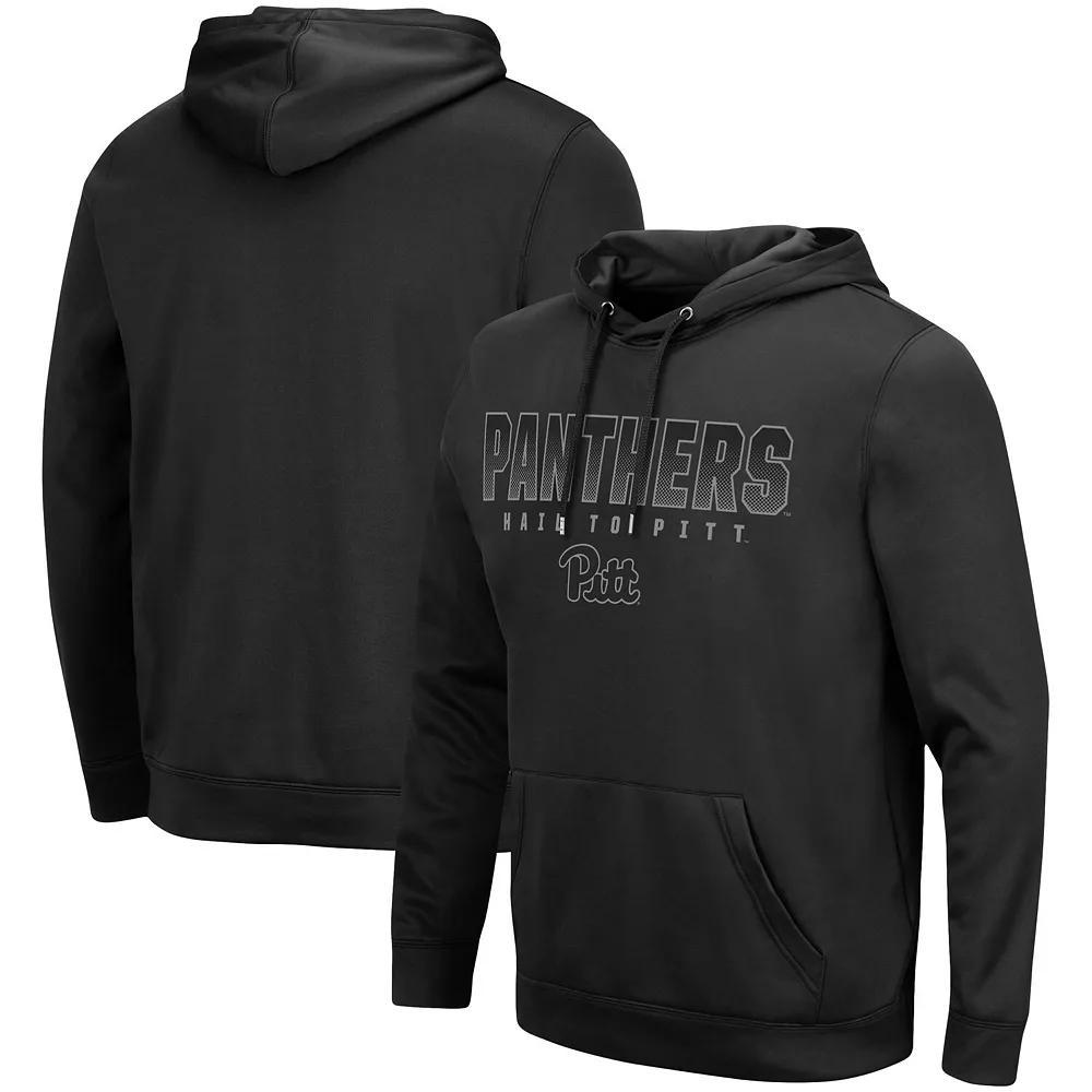 Men's Colosseum Black Stanford Cardinal Blackout 3.0 Pullover Hoodie,  Product Image