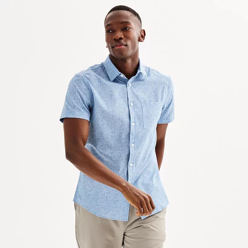 Men's FLX Slim Performance Untucked-Fit Button Down Shirt, Size: Large SLIM, Riviera Product Image