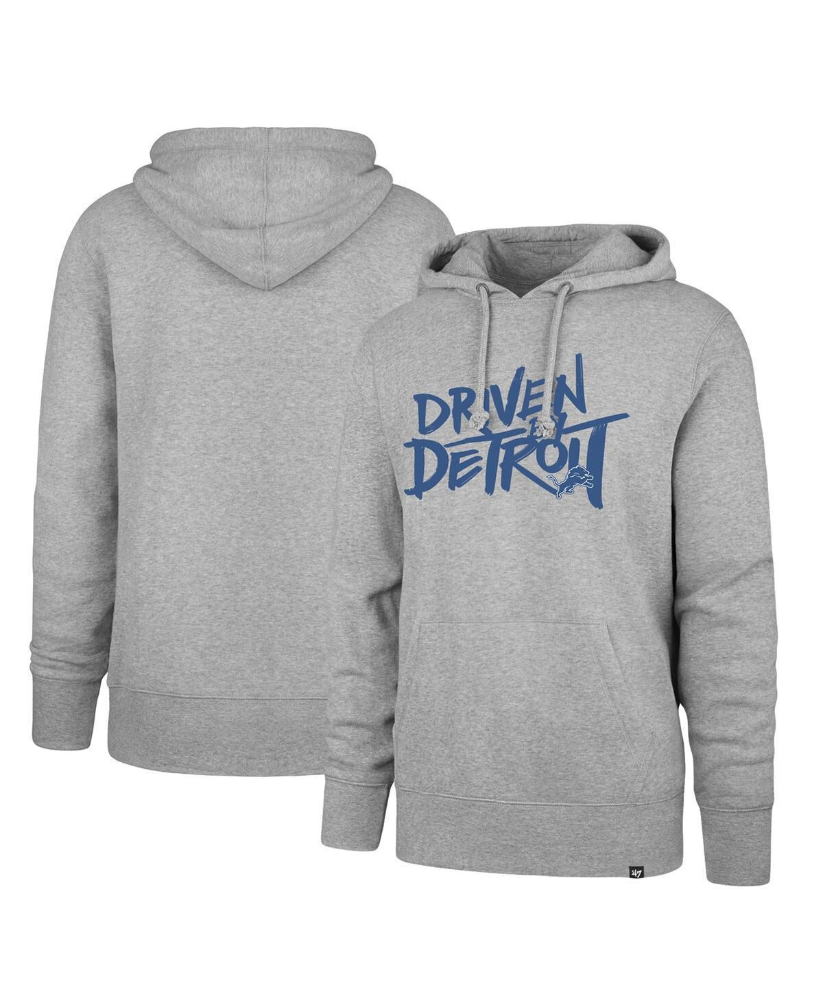 Mens 47 Gray Detroit Lions Driven by Detroit Pullover Hoodie Product Image