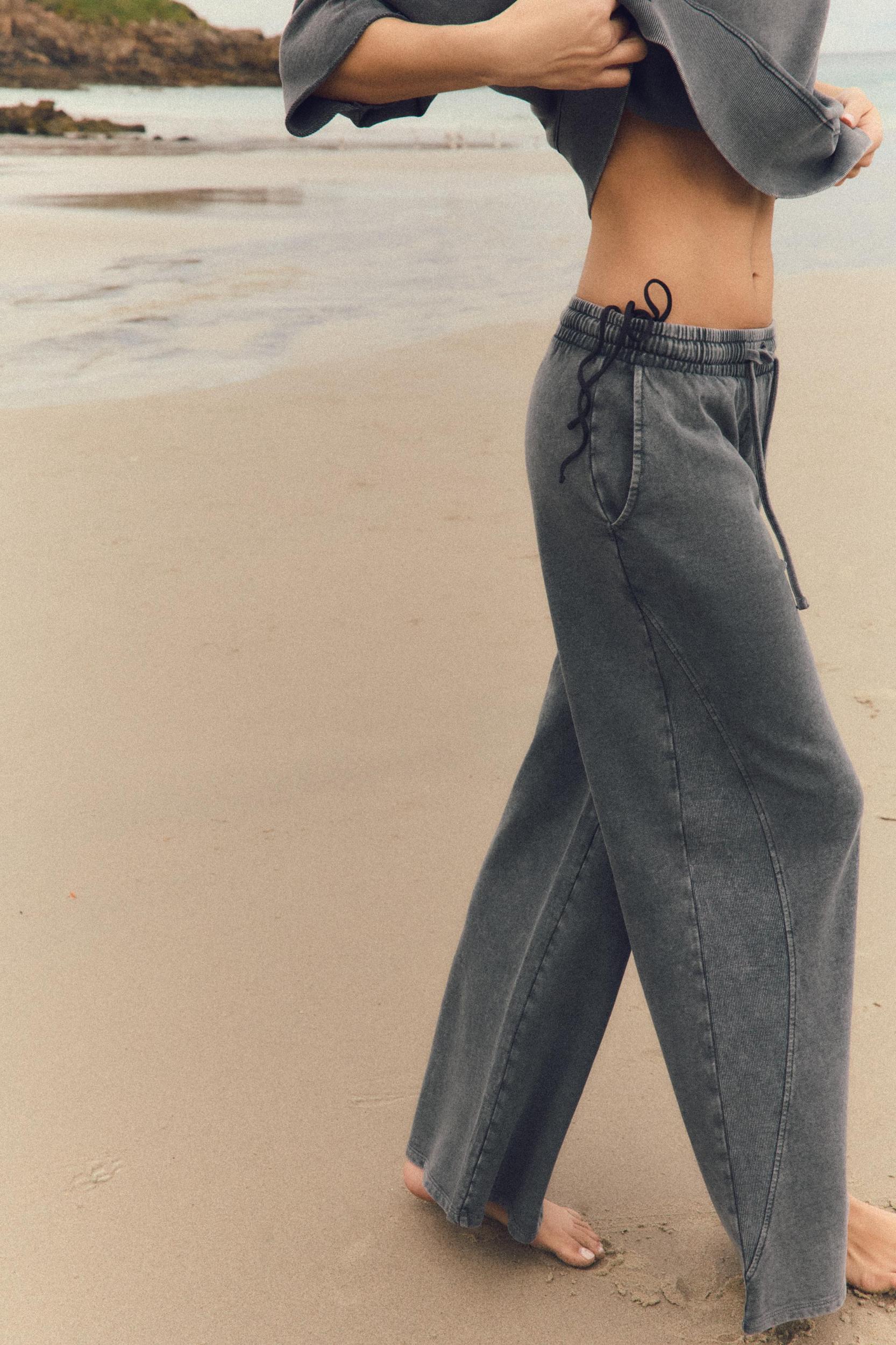 WASHED EFFECT PANTS Product Image