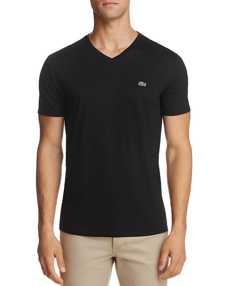 Lacoste V-Neck Pima Cotton Tee Product Image