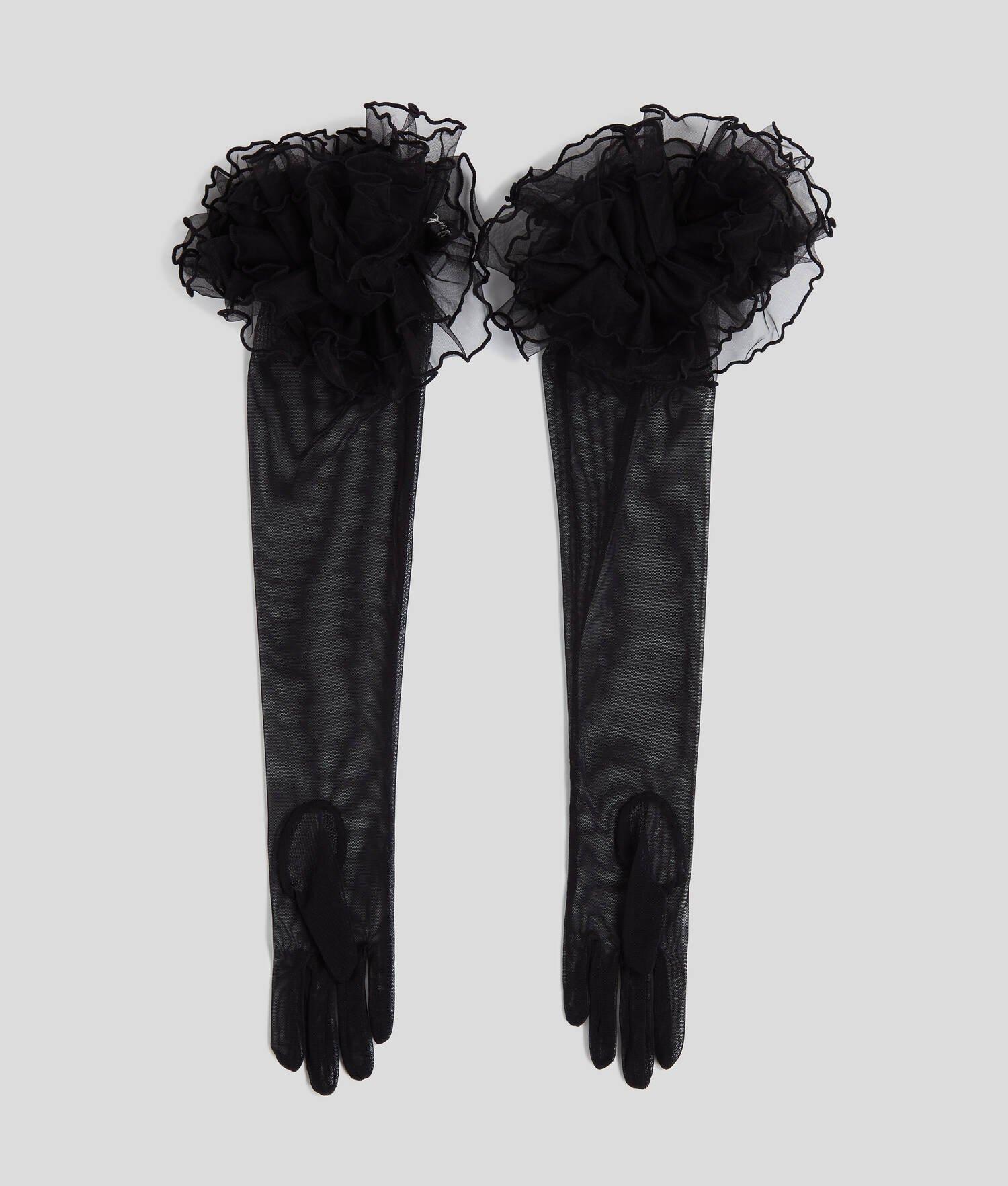 K/SIGNATURE LONG RUFFLED GLOVES Product Image