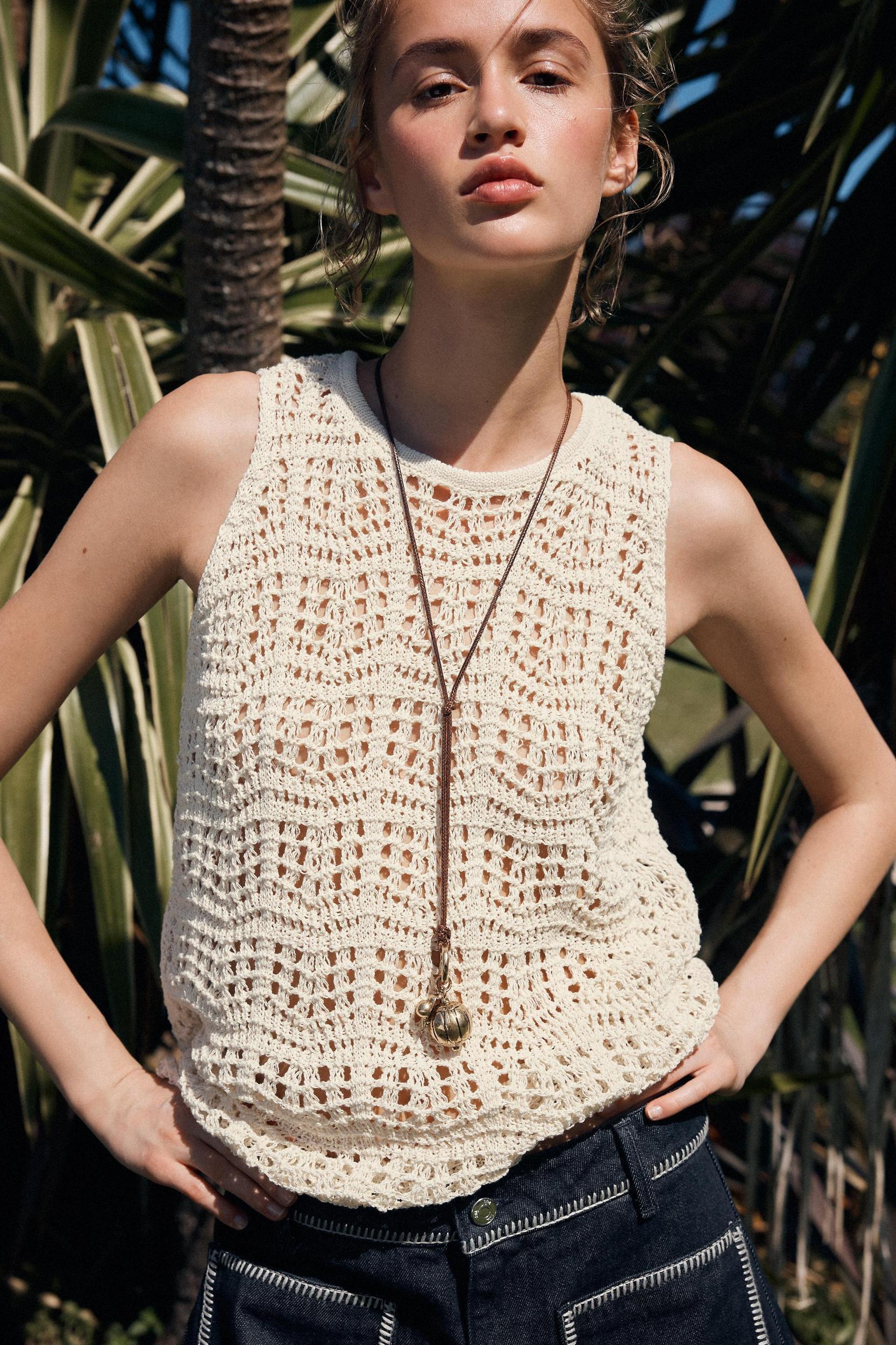 POINTELLE KNIT TOP Product Image