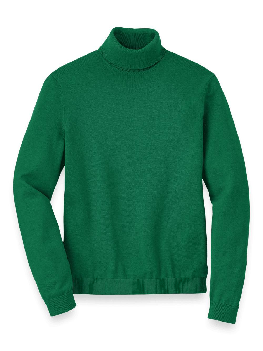 Supima Cotton Turtleneck - Blue Product Image