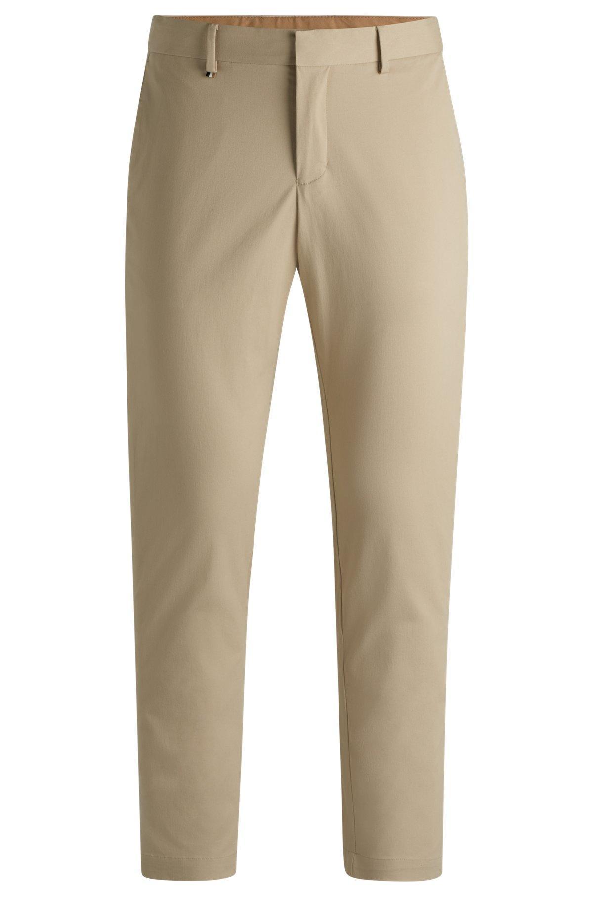 Slim-fit trousers in washable stretch cotton Product Image