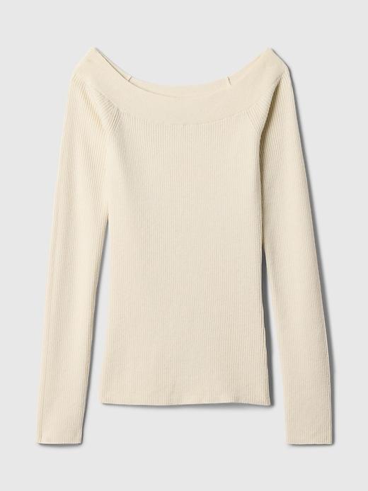 Off-Shoulder Sweater Top Product Image