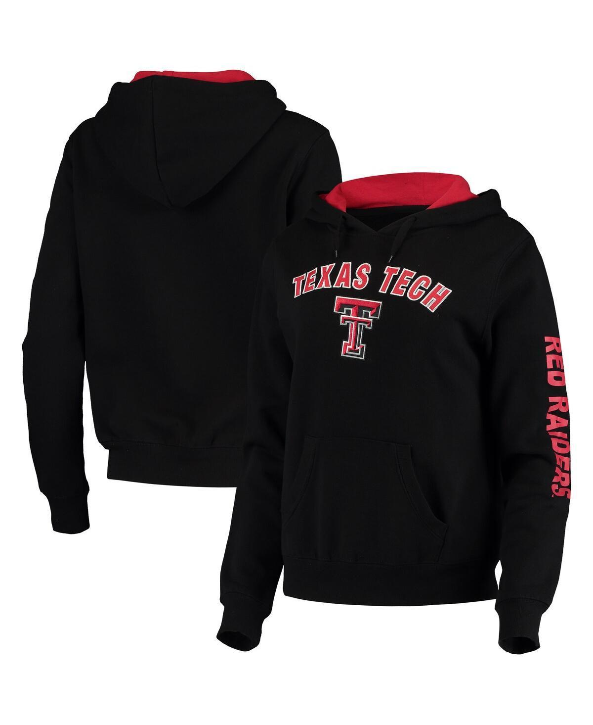 Women's Colosseum Black Texas Tech Red Raiders Loud and Proud Pullover Hoodie, Size: 2XL Product Image