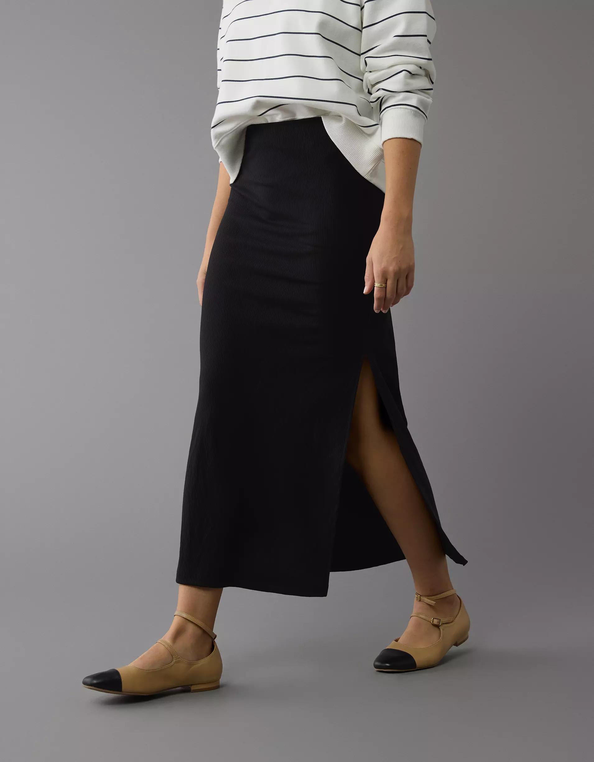 AE High-Waisted Column Maxi Skirt Product Image