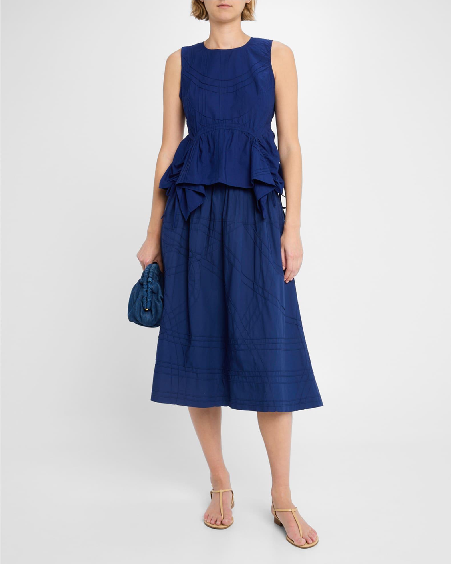 Camden Cotton Poplin Midi Skirt Product Image