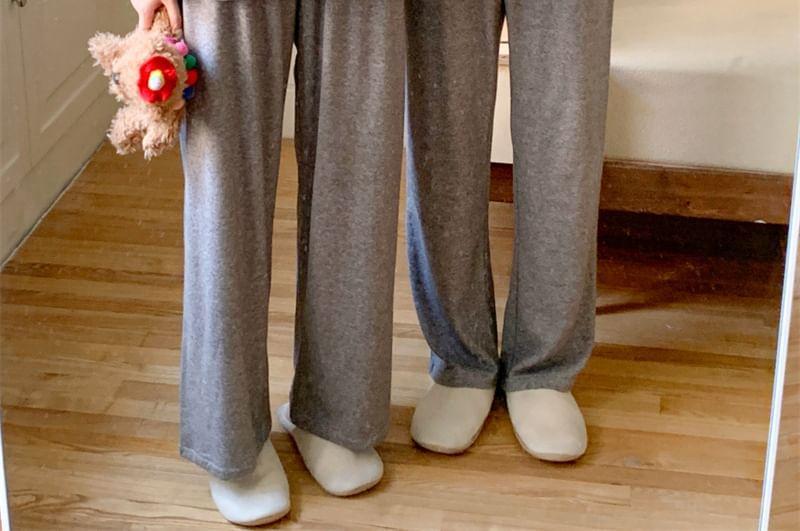 Couple Matching Long-Sleeve Pajama Top / Pants / Dress / Set Product Image