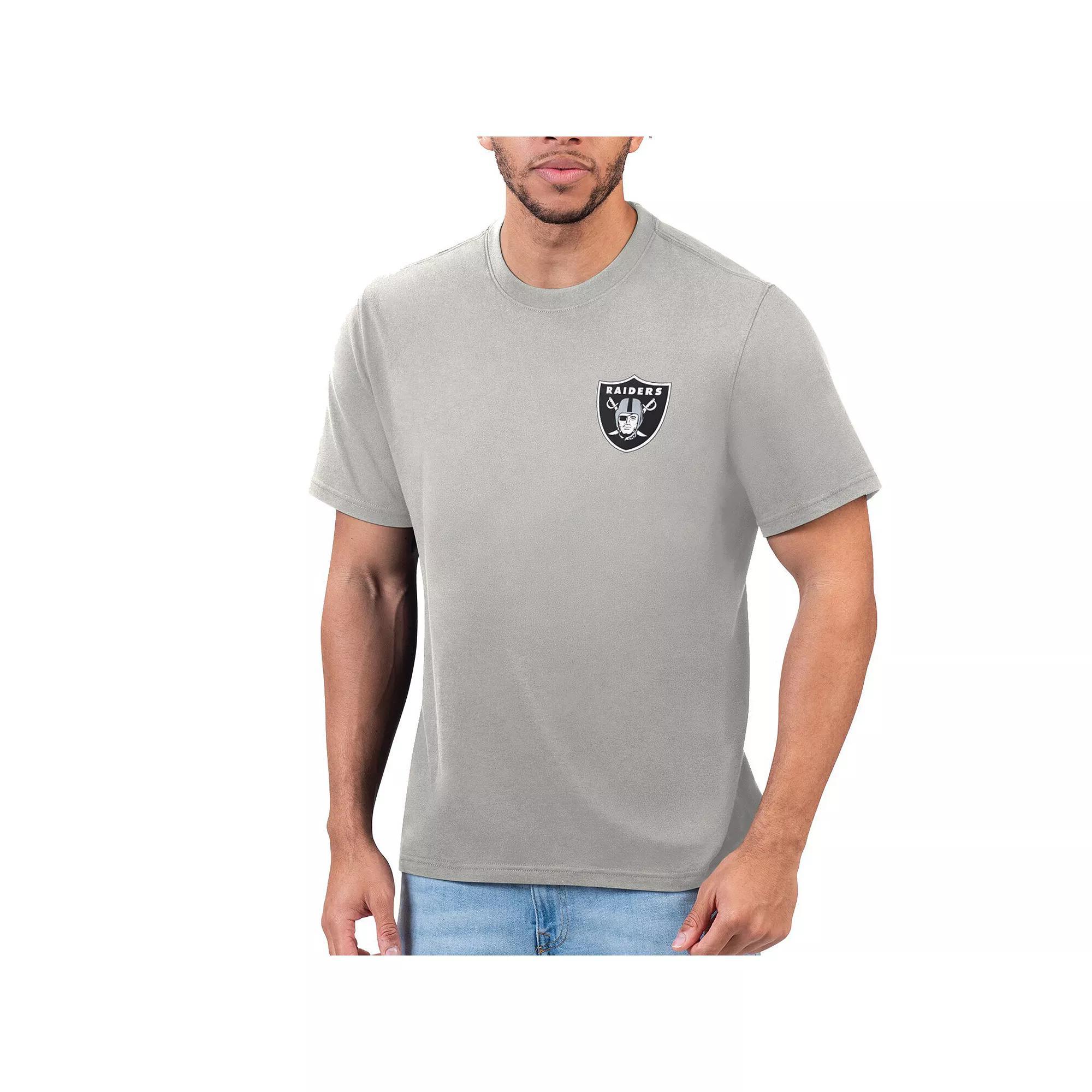 Men's Margaritaville Silver Las Vegas Raiders T-Shirt,  Product Image