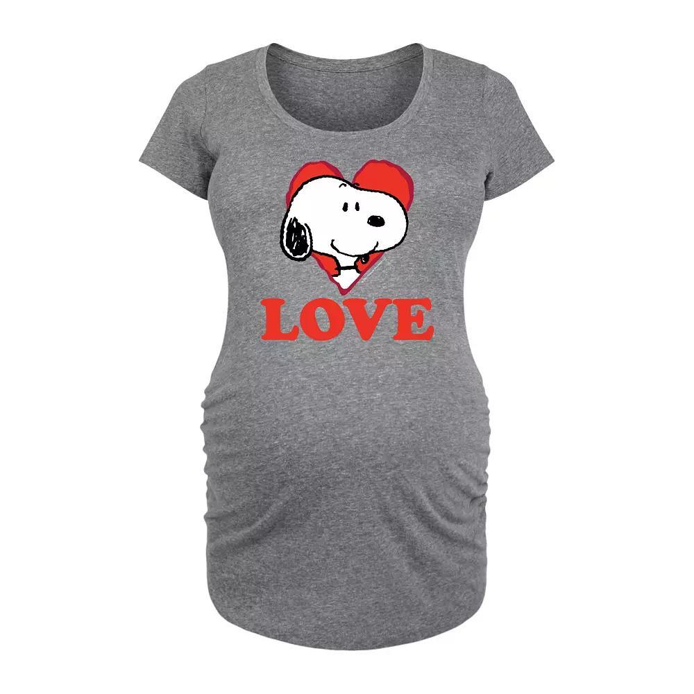 Maternity Peanuts Snoopy Love Graphic Tee, Women's,  Product Image