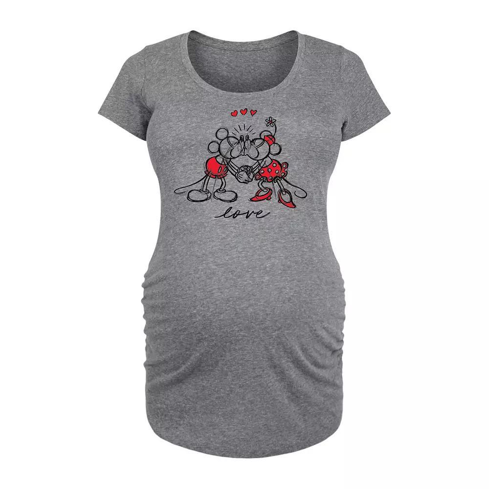 Disney's Mickey & Minnie Mouse Maternity Love Sketch Graphic Tee, Women's,  Product Image