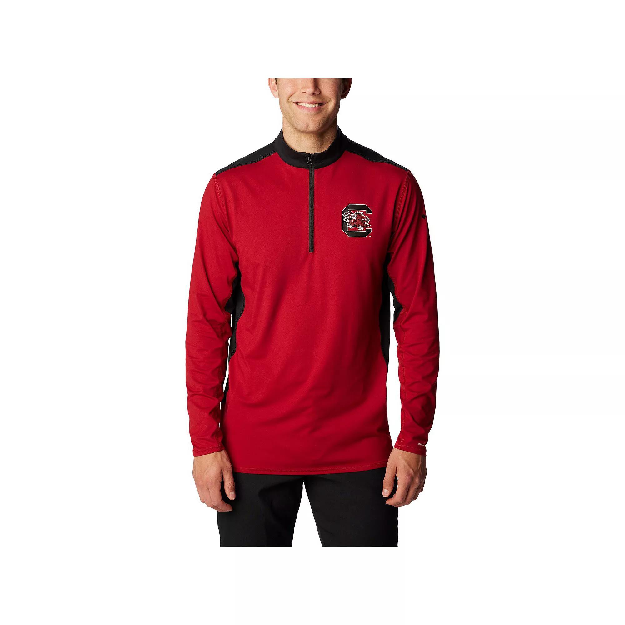 Men's Columbia Garnet South Carolina Gamecocks Tech Trail™ Omni-Shade Quarter-Zip Top, Size: 2XL, Red Product Image