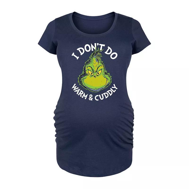 Maternity Dr. Seuss Grinch Warm & Cuddly Graphic Tee, Womens Blue Product Image