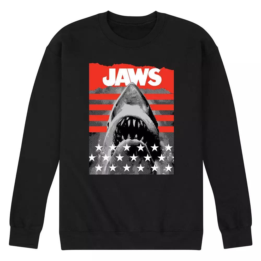 Men's Jaws Stripes And Stars Fleece Sweatshirt,  Product Image