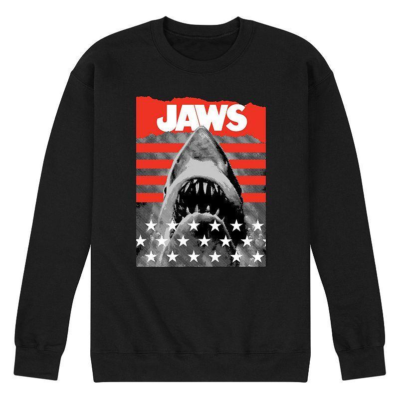 Men's Jaws Stripes And Stars Fleece Sweatshirt,  Product Image