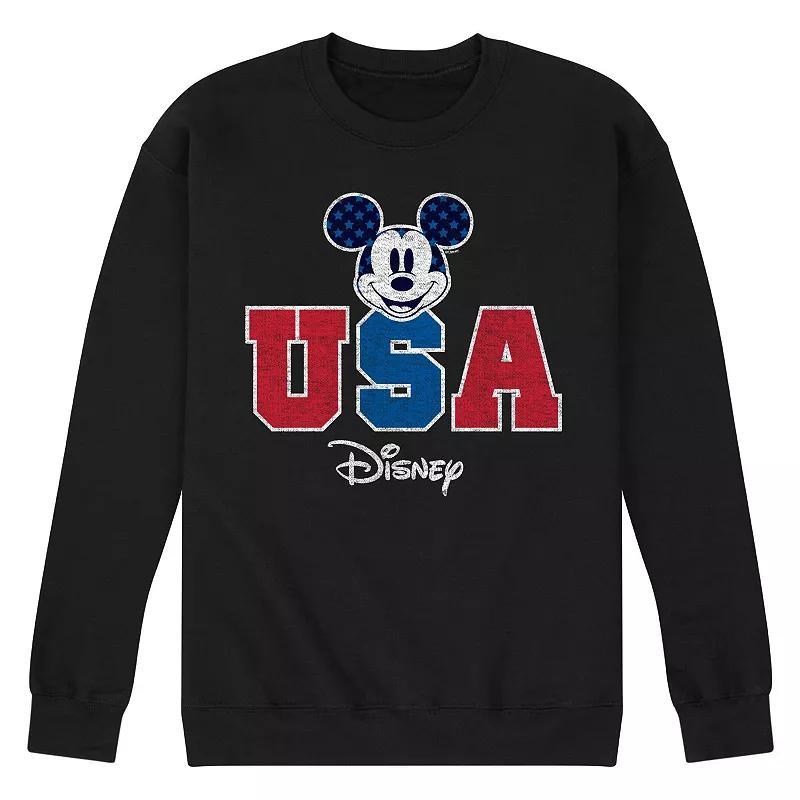 Disney's Mickey Mouse Men's USA Fleece Sweatshirt, Size: Small, Black Product Image