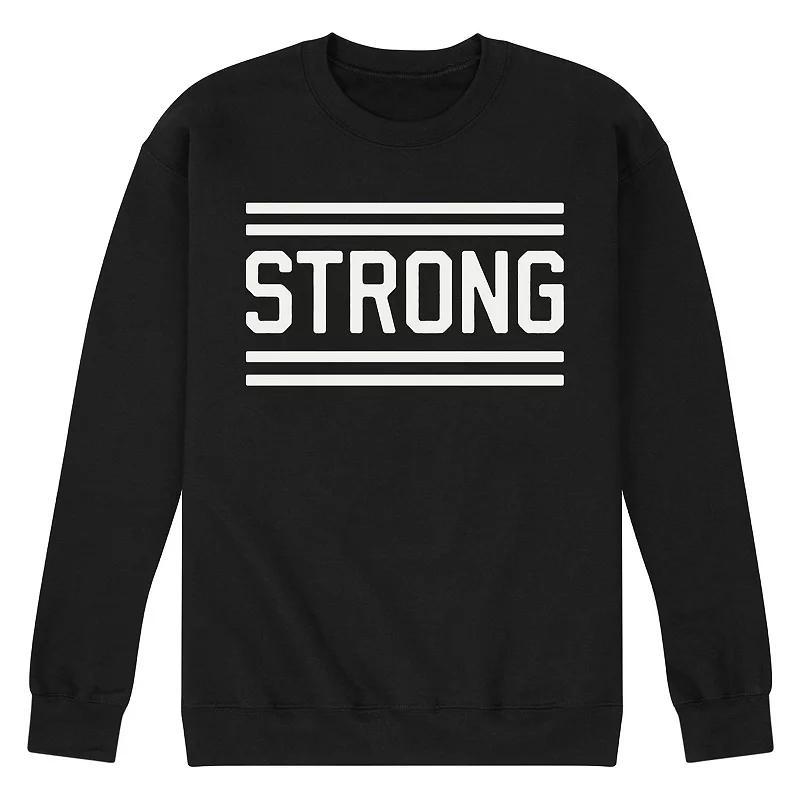 Men's Strong Fleece Sweatshirt, Size: Medium, Pink Product Image