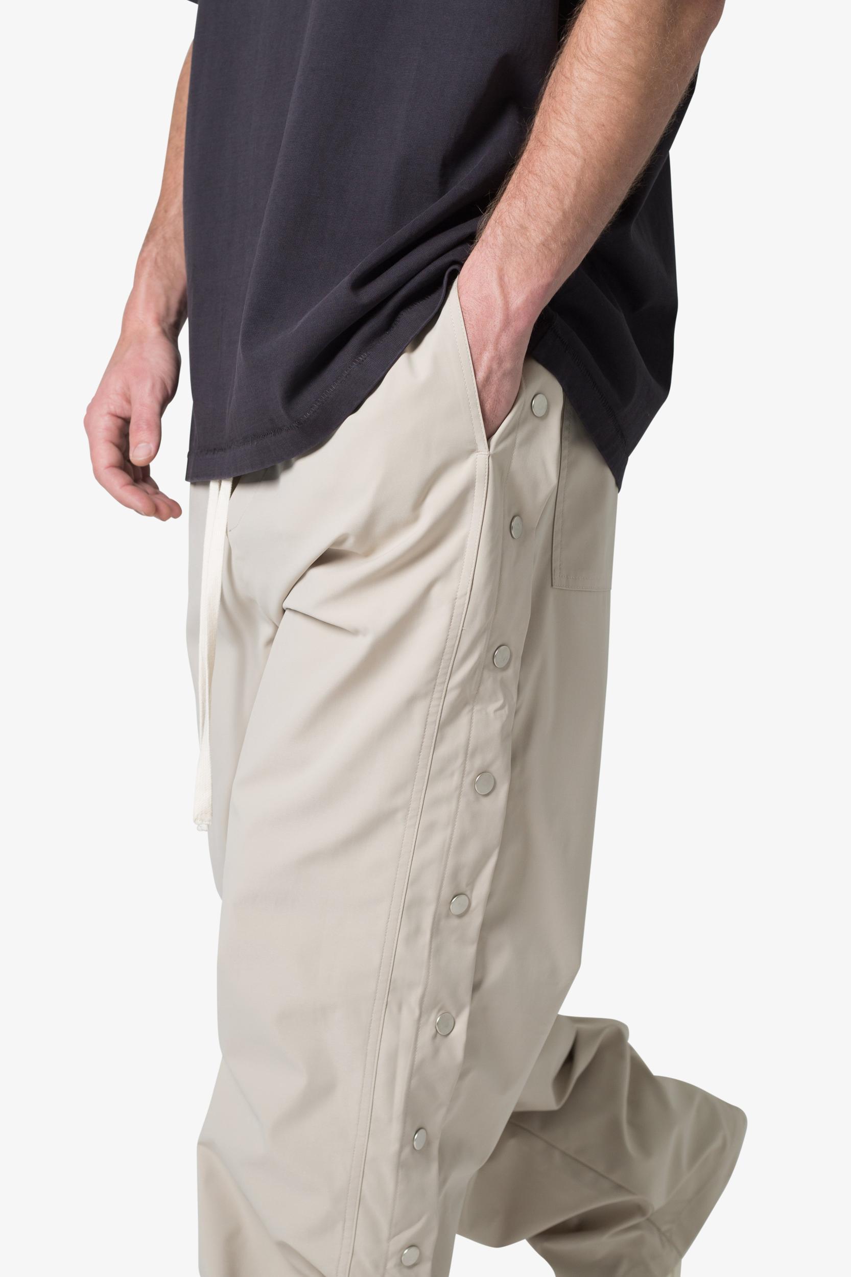 Side Snap Nylon Pants - Tan Product Image