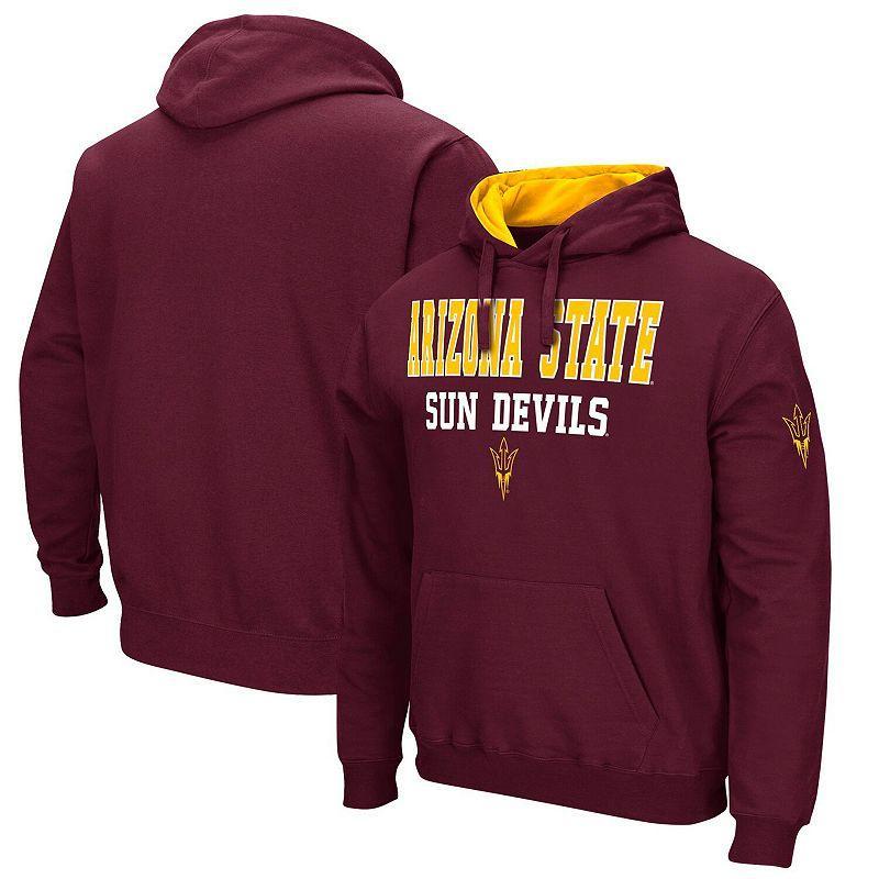 Mens Colosseum Maroon Arizona State Sun Devils Sunrise Pullover Hoodie Product Image