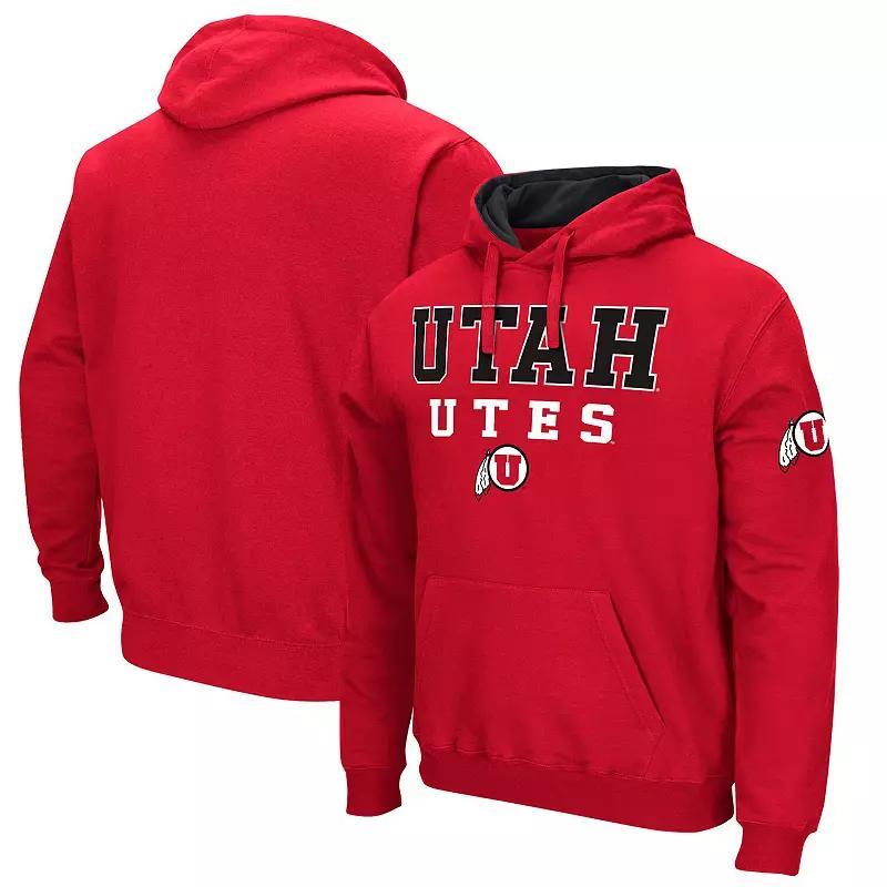 Mens Colosseum Red Utah Utes Sunrise Pullover Hoodie Product Image