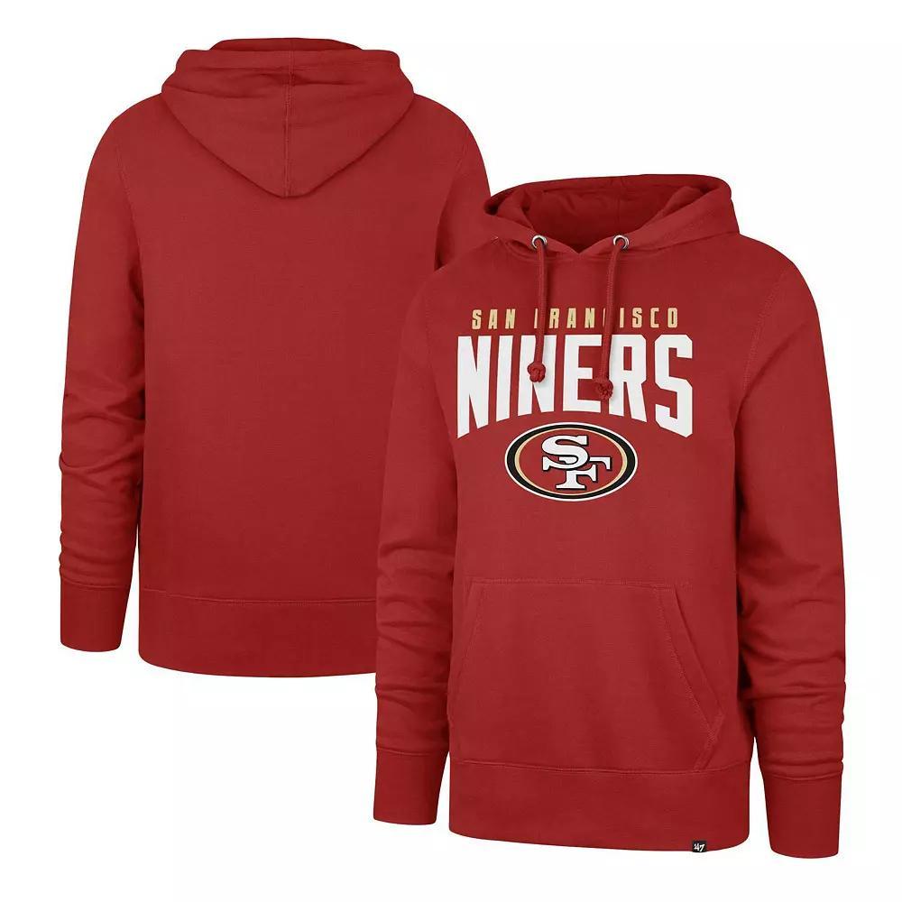 Men's '47 Scarlet San Francisco 49ers Headline Pullover Hoodie,  Product Image