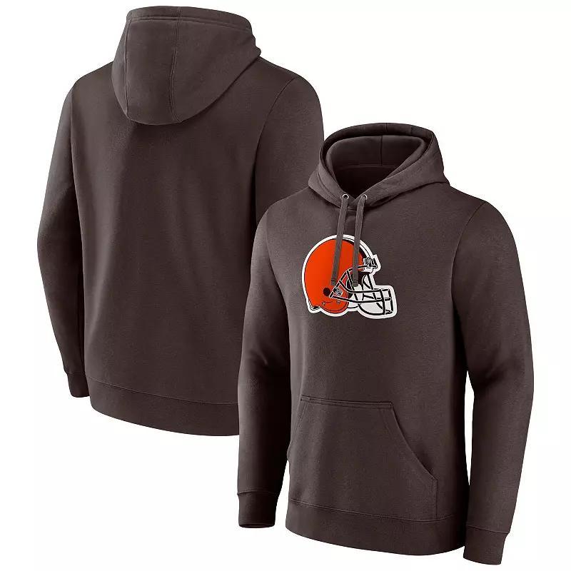 Men's Fanatics Brown Cleveland Browns Primary Logo Fleece Pullover Hoodie,  Product Image