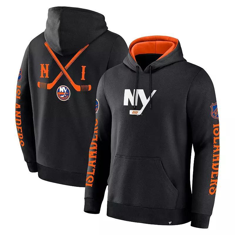 Men's Fanatics Black New York Islanders Big City Legacy Fleece Pullover Hoodie, Size: Large, Isl Black Product Image