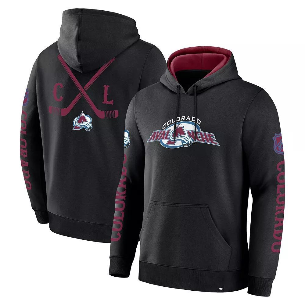 Men's Fanatics Black Colorado Avalanche Big City Legacy Fleece Pullover Hoodie, Size: Large Product Image