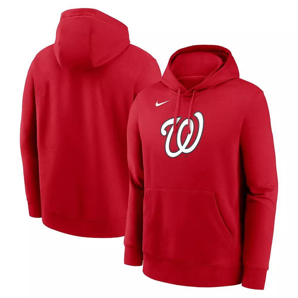 Men's Nike Red Washington Nationals Logo Club Fleece Pullover Hoodie,  Product Image