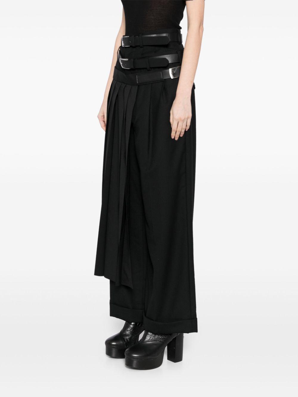 belted wool trousers  Product Image