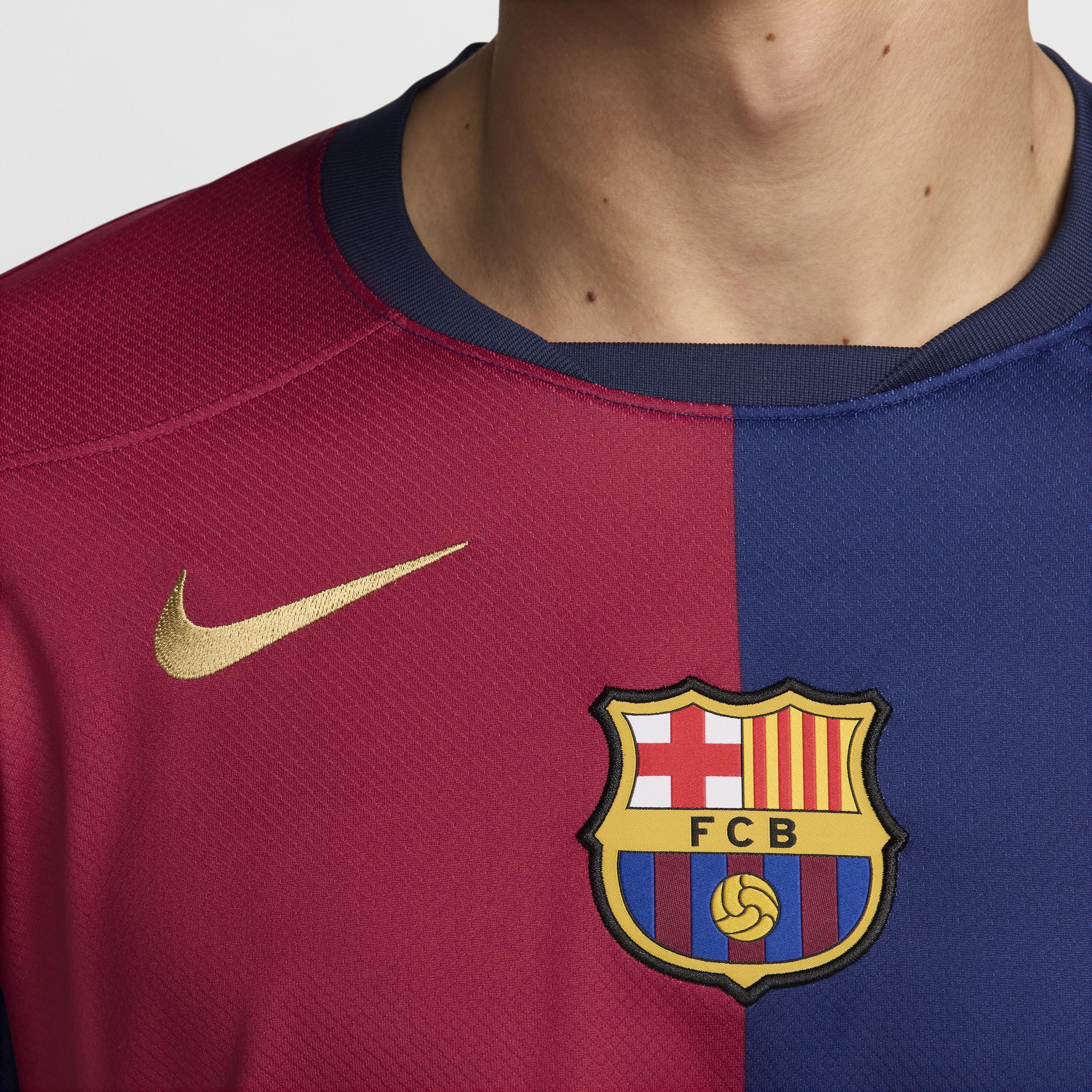 FC Barcelona 2024/25 Stadium Home Nike Men's Dri-FIT Soccer Replica Long-Sleeve Jersey Product Image