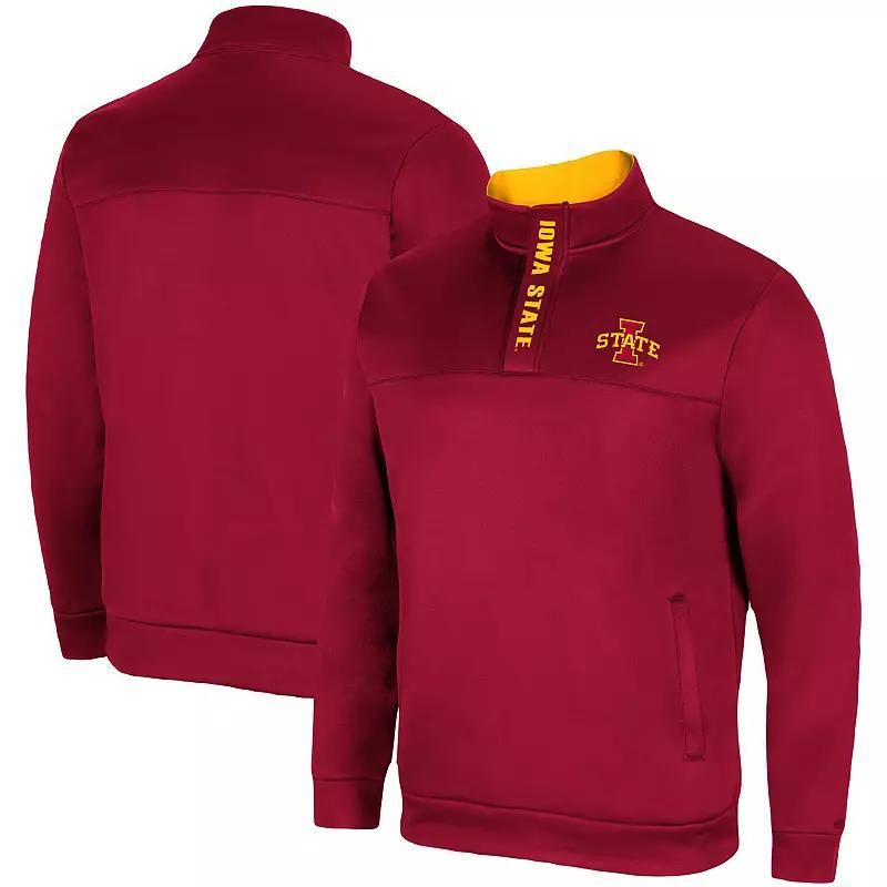 Men's Colosseum Cardinal Iowa State Cyclones No Tomorrow Quarter-Zip Jacket, Size: Medium, Red Product Image