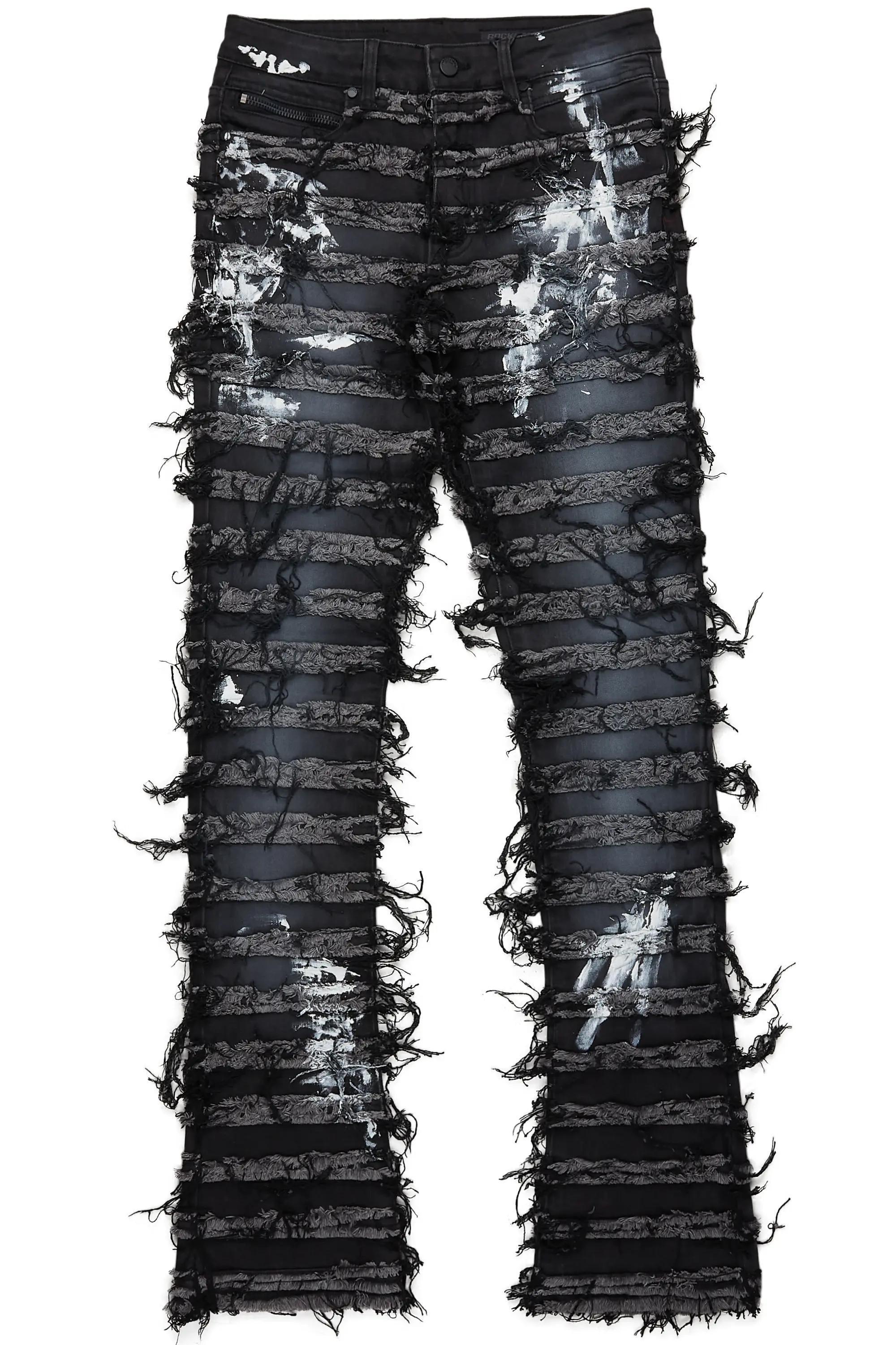 Garson Dark Grey Painter Stacked Flare Jean Male Product Image