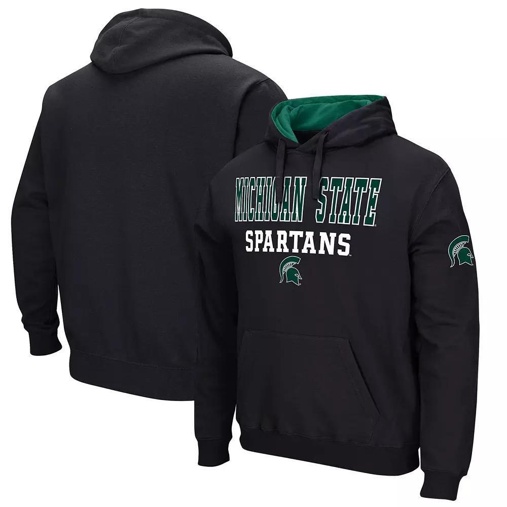 Men's Colosseum Black Michigan State Spartans Sunrise Pullover Hoodie,  Product Image