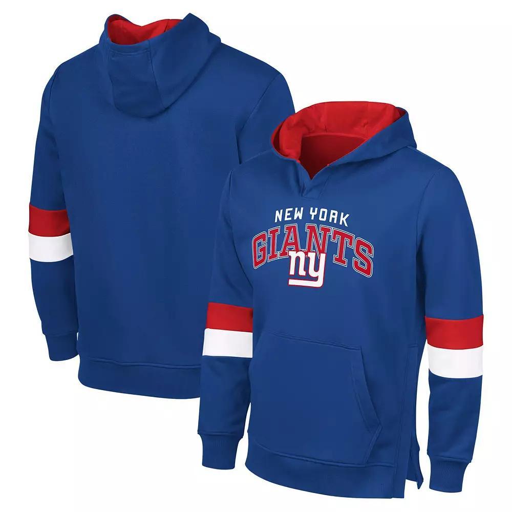 Men's G-III Sports by Carl Banks Royal/Red New York Giants Adaptive Faceoff Pullover Hoodie, Size: XL, Blue Product Image