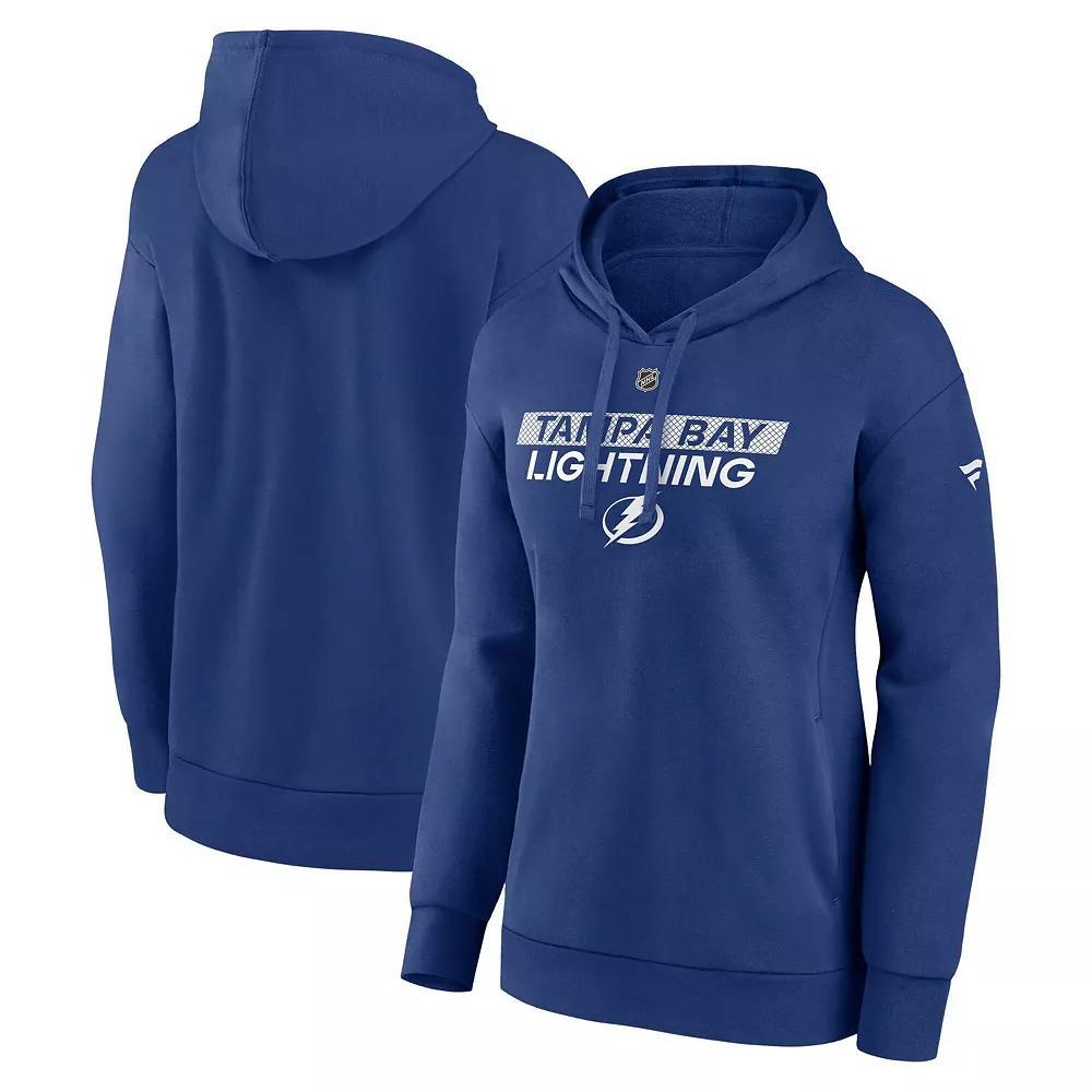 Women's Fanatics  Blue Tampa Bay Lightning Authentic Pro Core Primary Fleece Pullover Hoodie, Size: Small, Lgh Blue Product Image