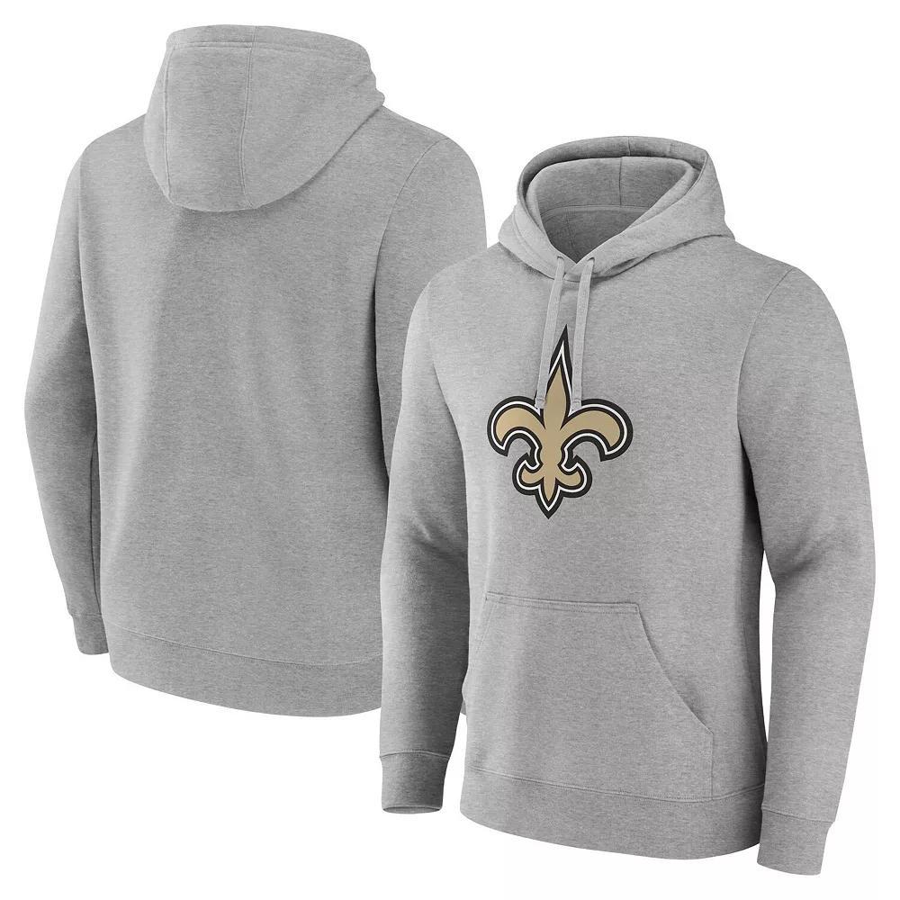 Men's Fanatics Heather Gray New Orleans Saints Deliver Fleece Pullover Hoodie,  Product Image