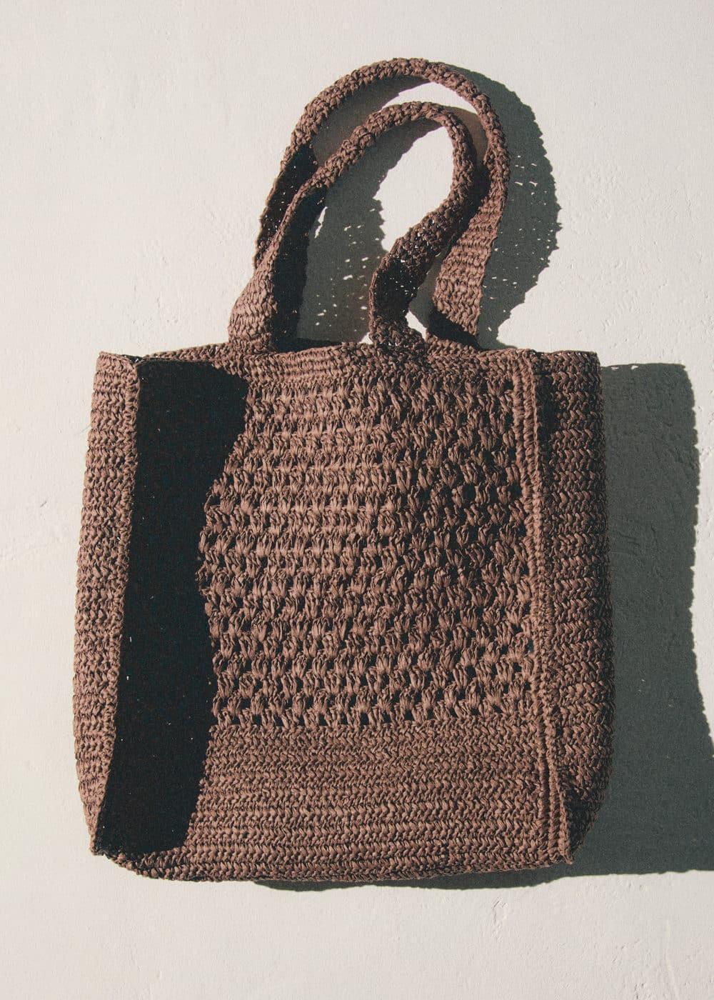 Natural fibre shopper bag - Women | MANGO USA Product Image