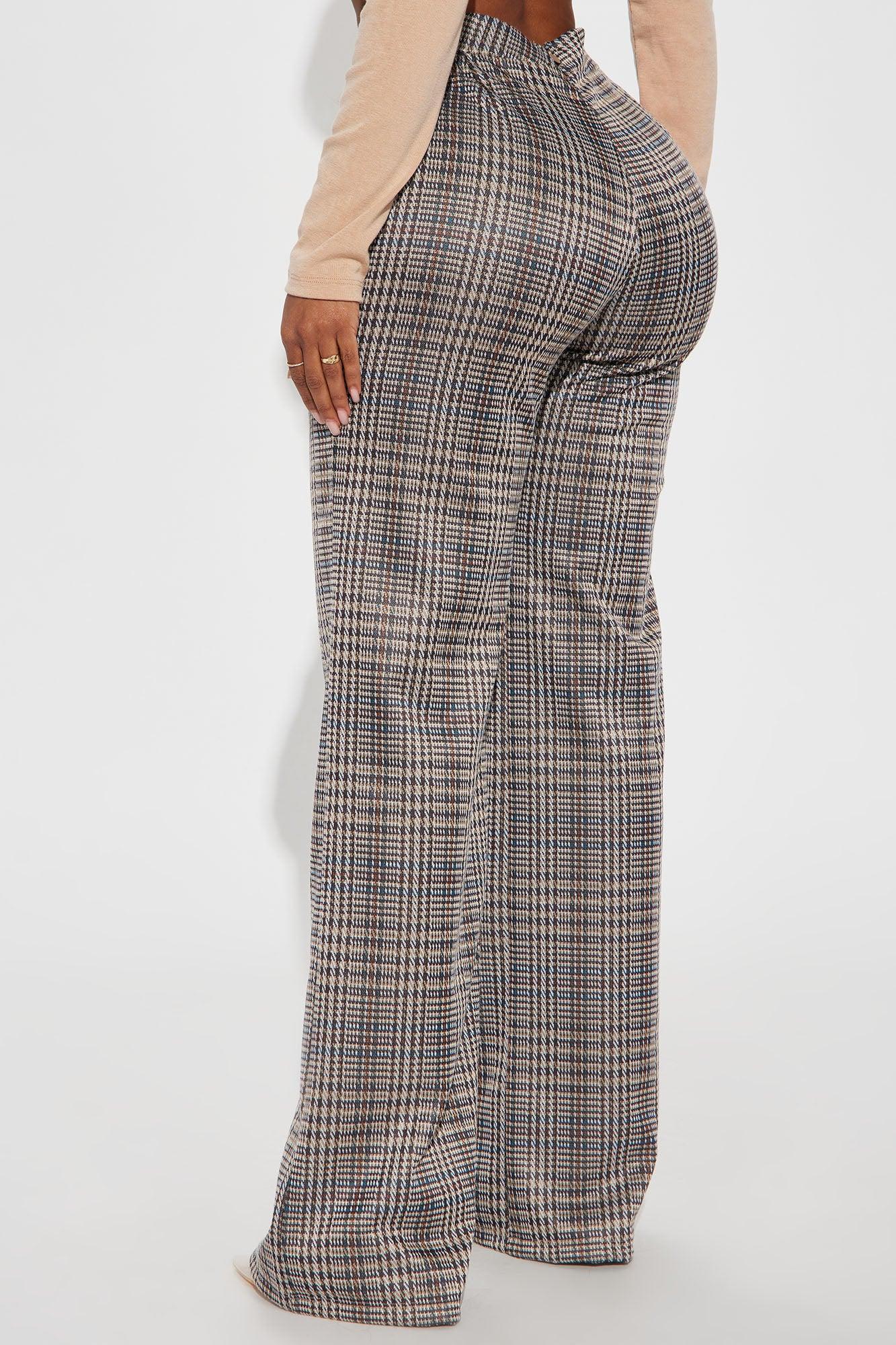 Itzel Houndstooth Trouser - Brown/combo Product Image