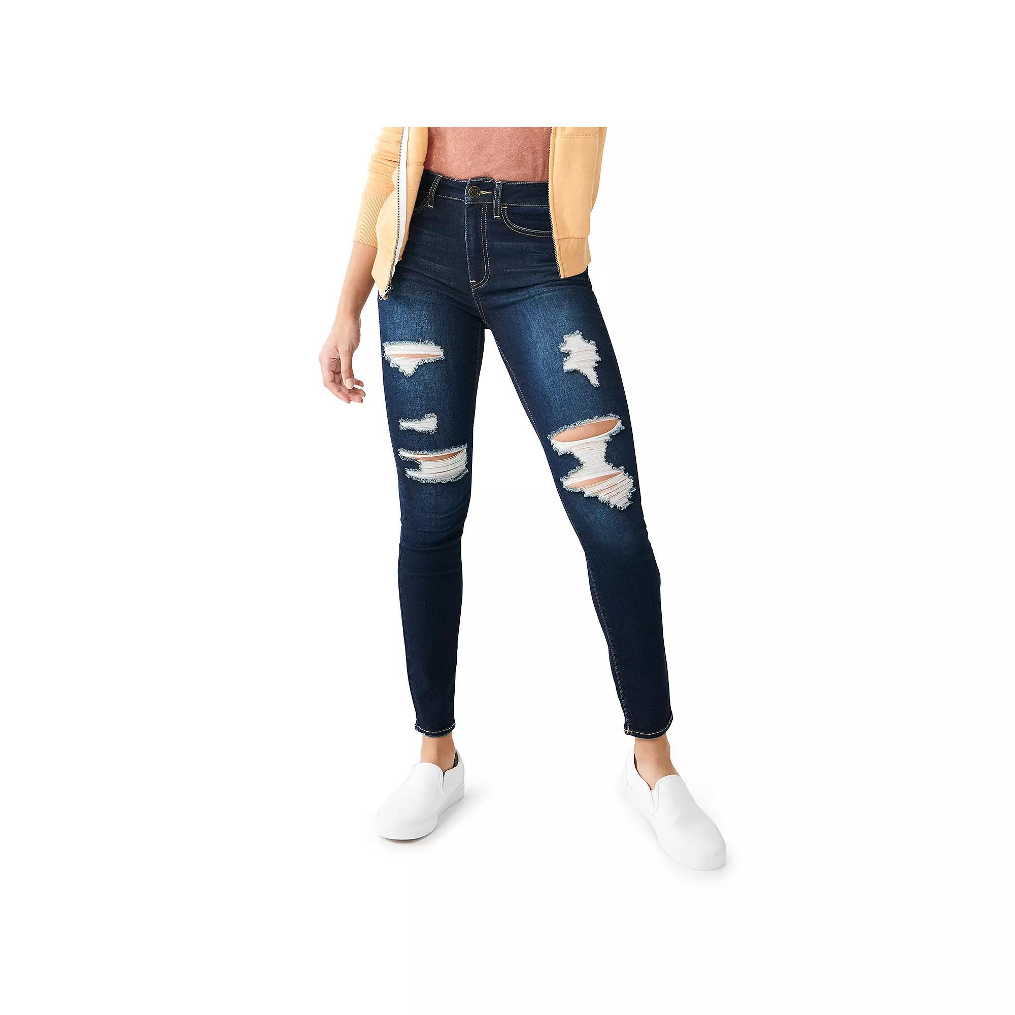 Juniors' SO® High Rise Skinny Jeans, Women's,  Product Image
