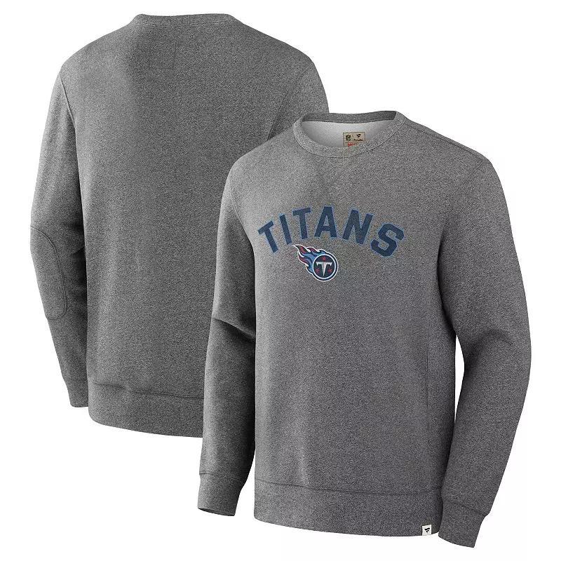 Men's Fanatics Heather Gray Tennessee Titans Loop Terry Pullover Sweatshirt,  Product Image