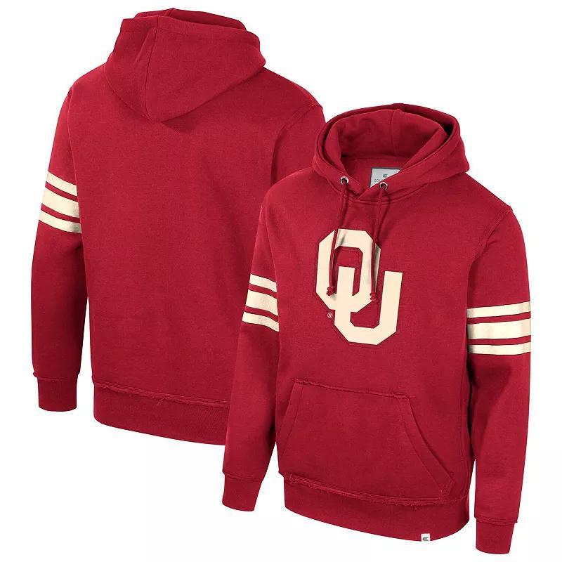 Men's Colosseum Crimson Oklahoma Sooners Saluting Pullover Hoodie,  Product Image