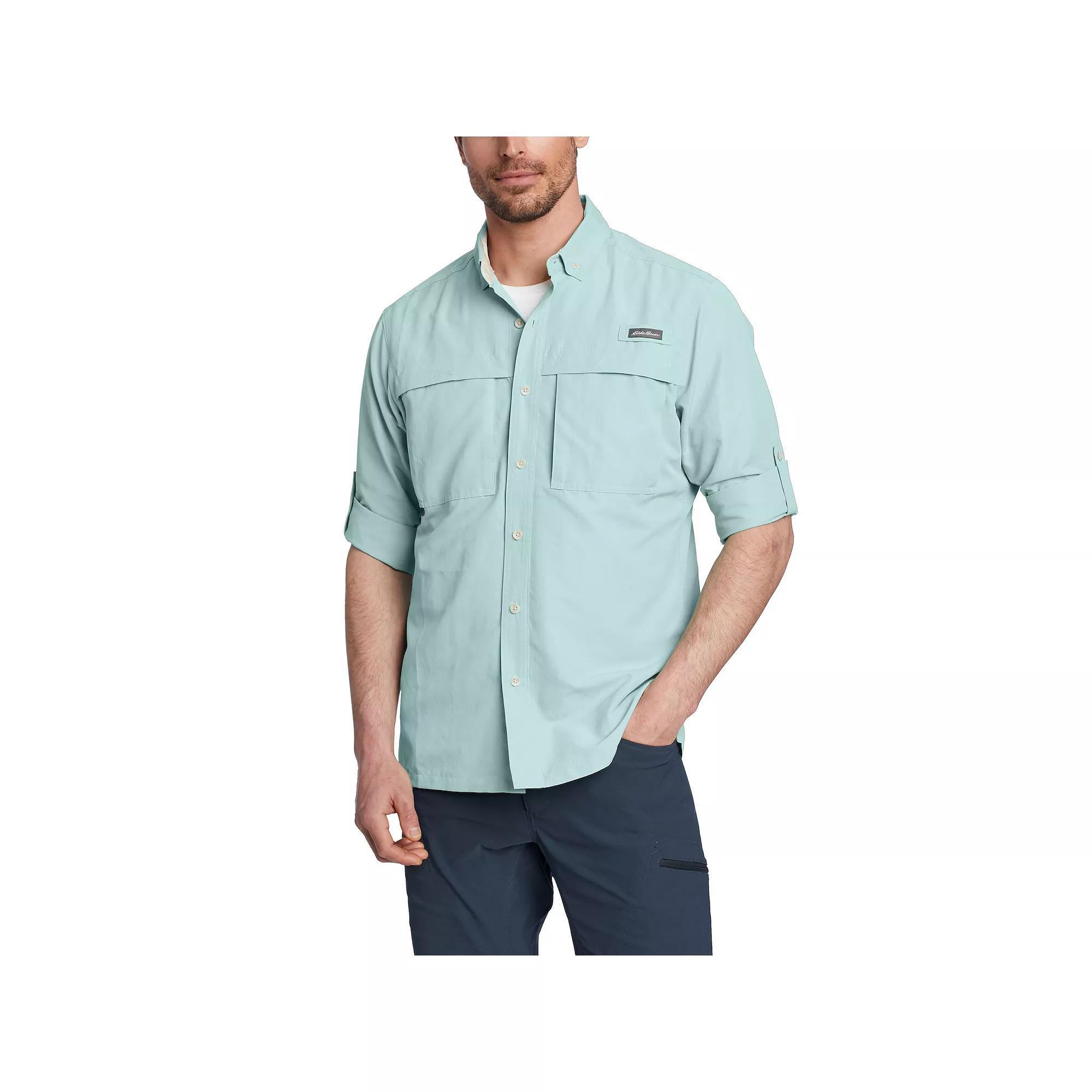 Big & Tall Eddie Bauer Ripstop Guide Long Sleeve Button Down Shirt, Men's,  Product Image