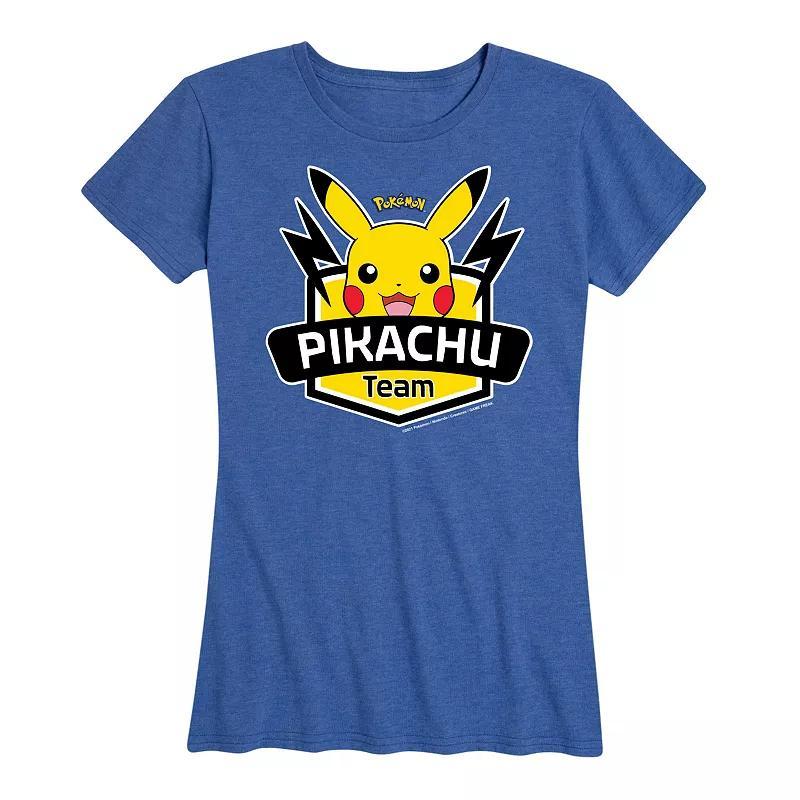 Plus Pokemon Team Pikachu Graphic Tee, Women's, Size: 4XL, Grey Gray Product Image