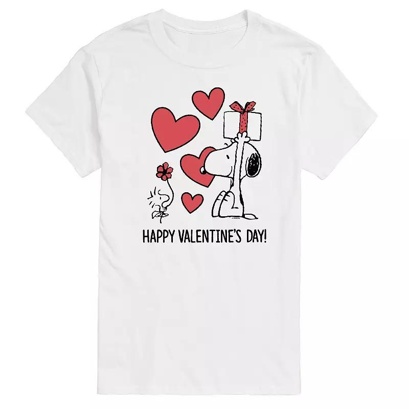 Big & Tall Peanuts Snoopy Happy Valentines Day Graphic Tee, Mens Product Image